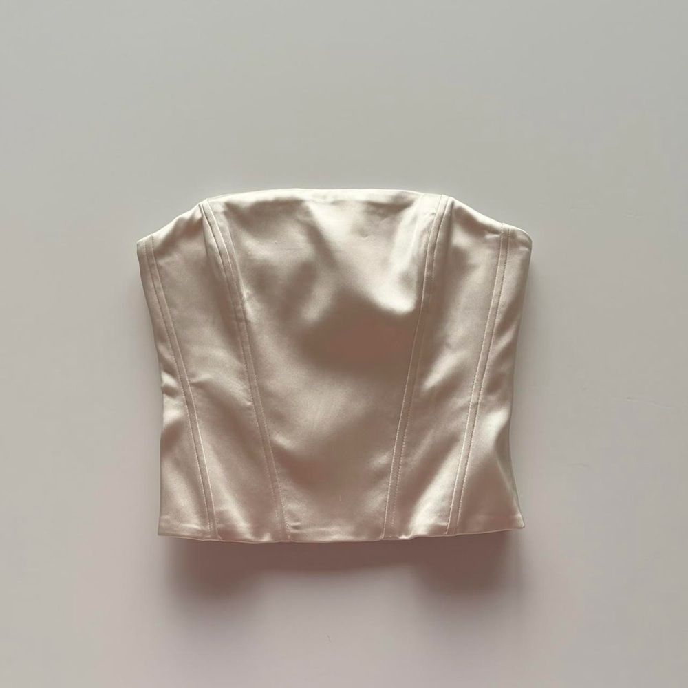 Aritzia Cream Satin Bustier